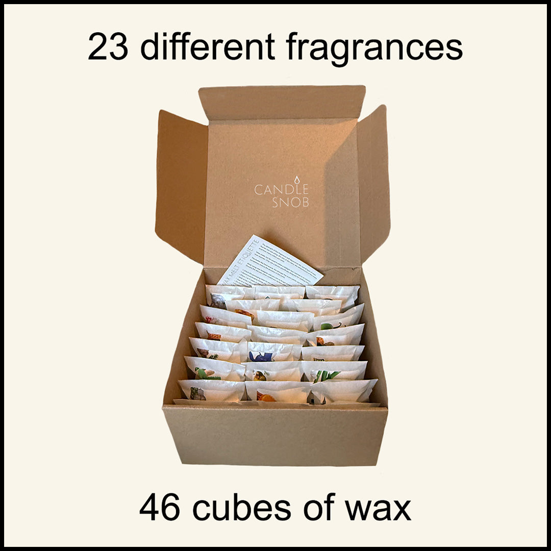 Candle Snob discovery wax melts box samples
