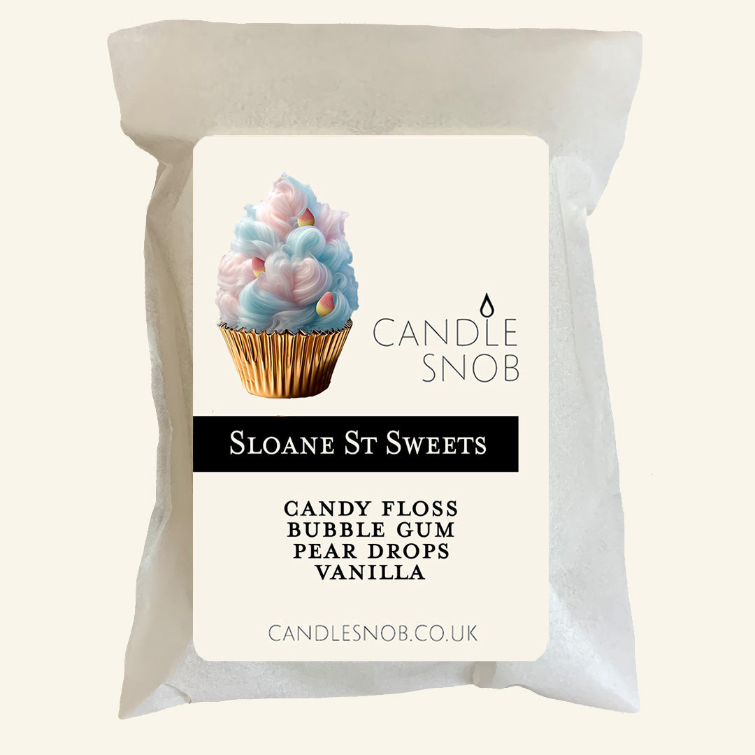 Sloane St Sweets - Candle Snob scented wax melts - bubblegum, candy floss, pear drops & vanilla.