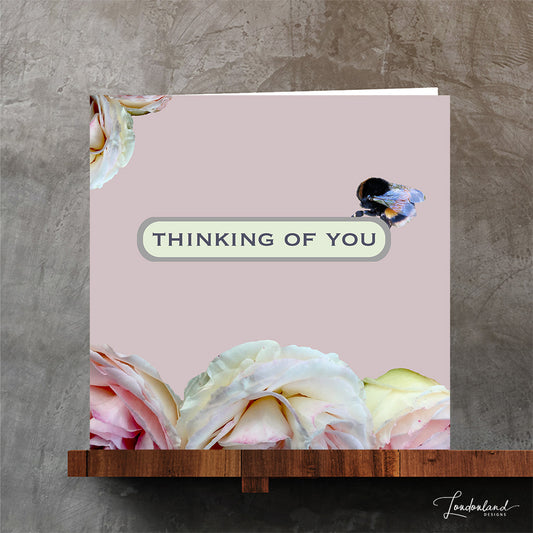 Been Thinking Of You Card with Bee & Roses
