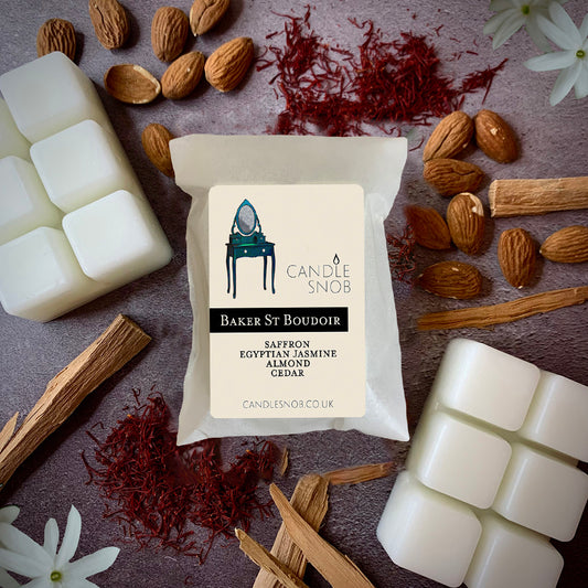 Baker Street Boudoir - Candle Snob scented wax melts - Saffron Jasmine Almond Cedar