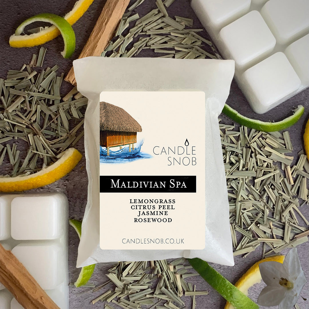 Maldivian Spa - Candle Snob scented wax melts - Lemongrass, Citrus Peel, Jasmine, Rosewood