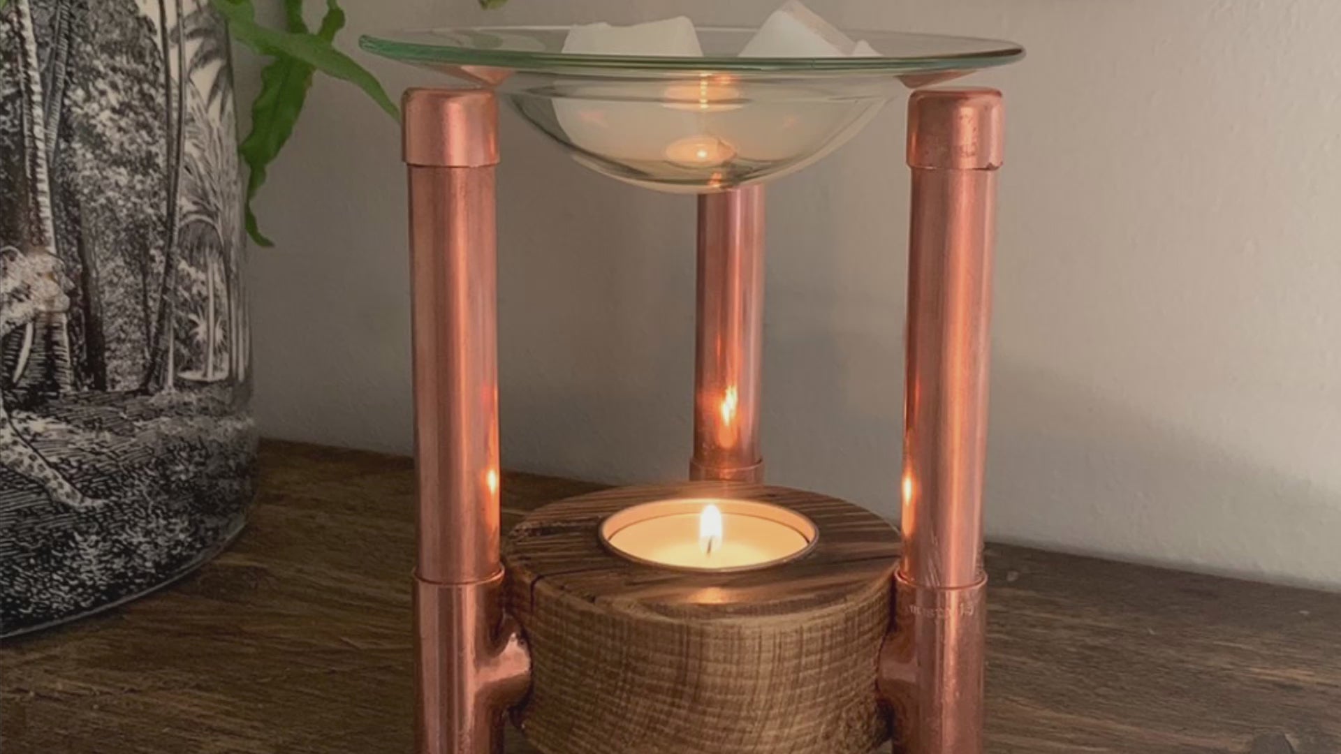 Candle Snob Copper and Reclaimed Wood Wax Burner Making Video 