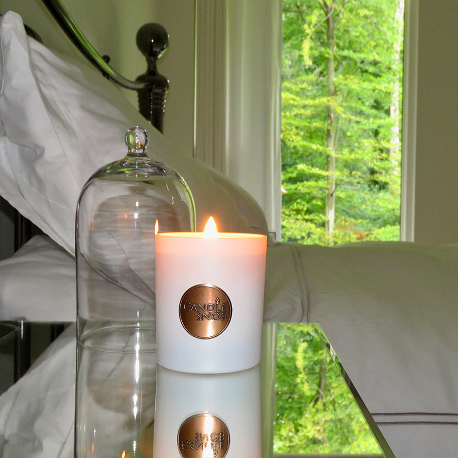 White Candle Snob scented classic white candle large