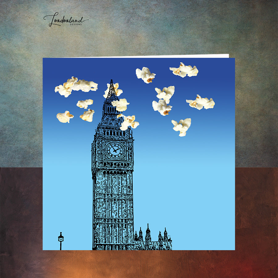 Cloudy Ben Greeting Card Big Ben London Popcorn