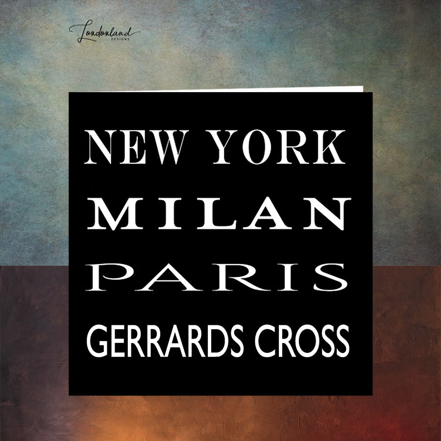 Posh Gerrards Cross Greeting Card