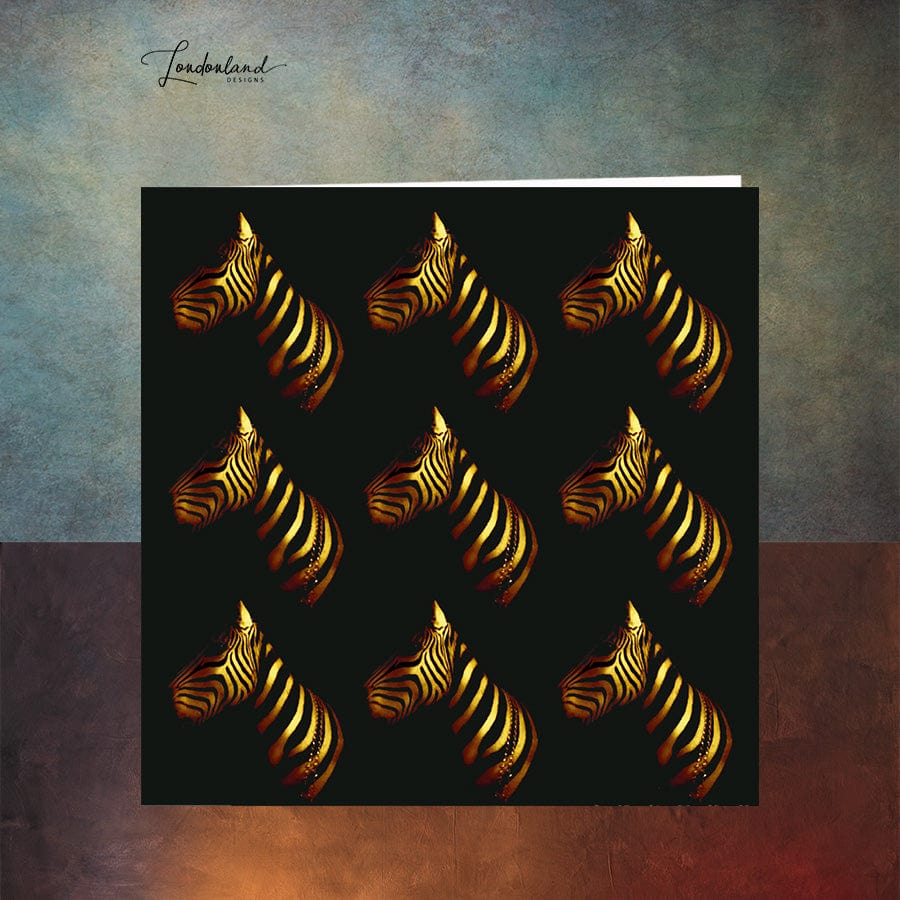 Zebra Jewels Designer Greeting Cards by Londonland Designs