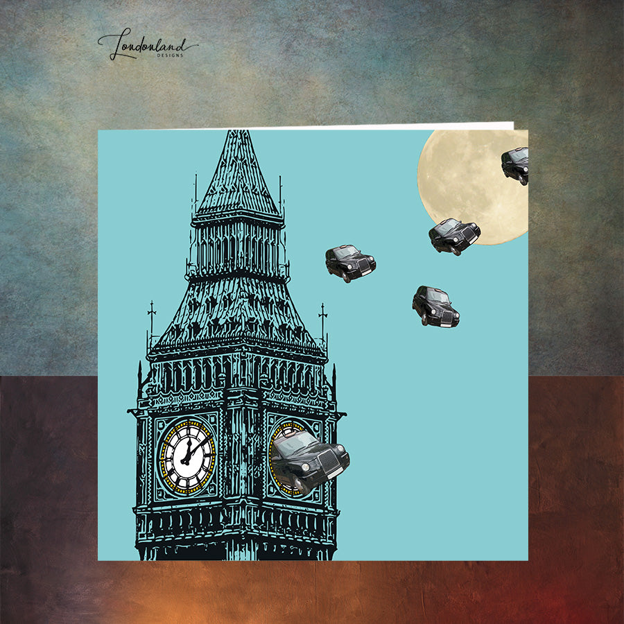 London Black Cabs Designer Greeting Card