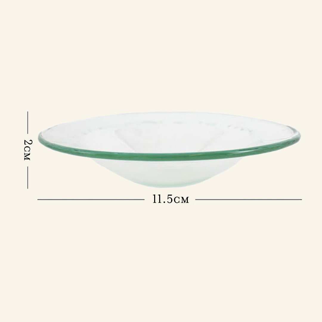 Spare replacement clear glass dish bowl for wax melter / burner