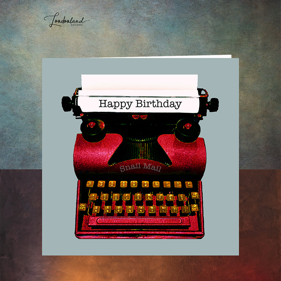 Birthday Keys Typewriter Birthday Card