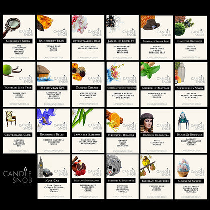 Candle Snob Wax Melt Sample Box Fragrances