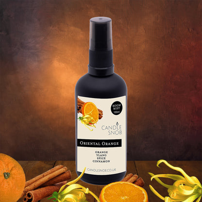 Candle Snob room spray with orange, ylang, spice and cinnamon