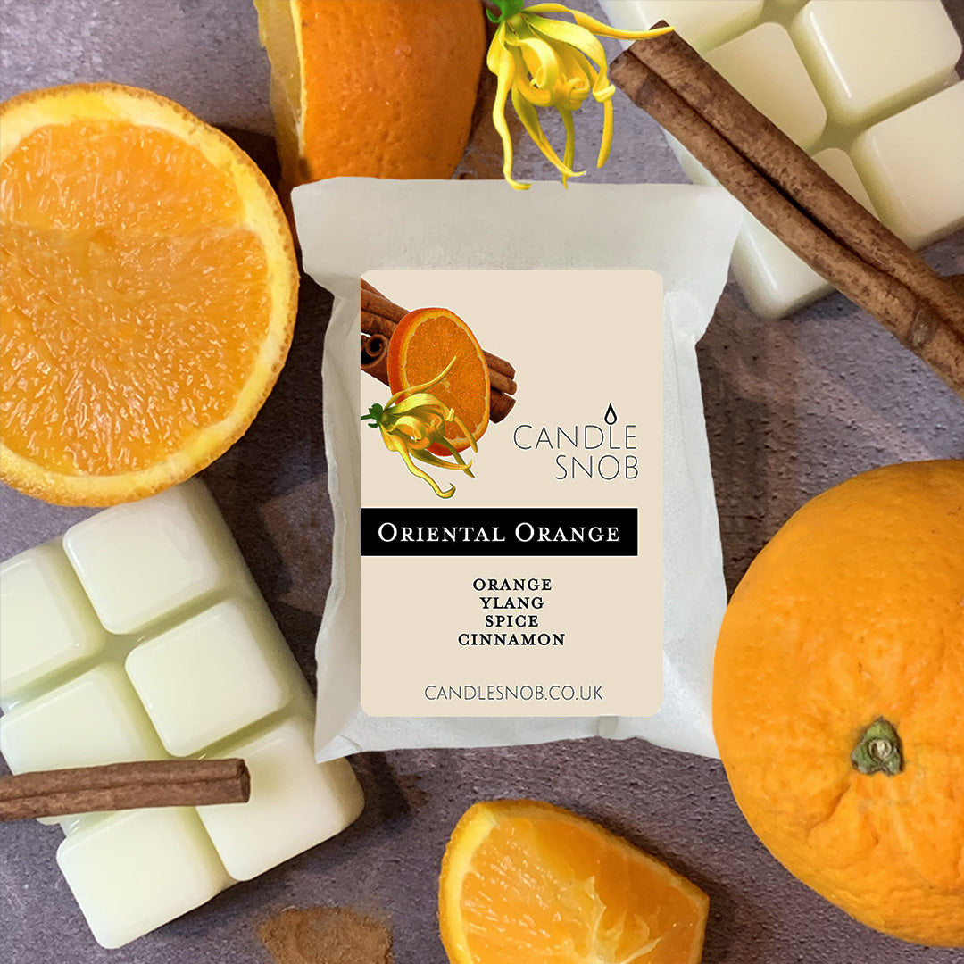 Oriental Orange - Candle Snob Scented Wax Melts - orange, ylang ylang, spice, cinnamon.