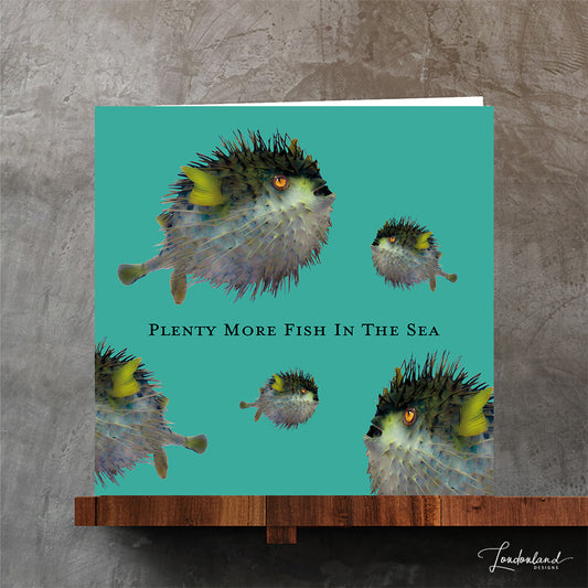 Divorce Card | Plenty More Fish in The Sea | Puffer Fish Card