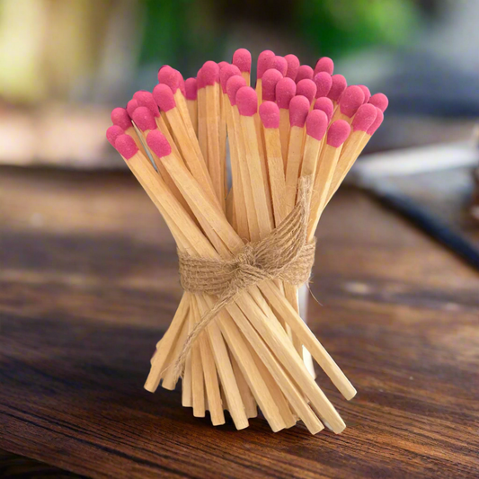 long bright hot pink matches for lighting candles