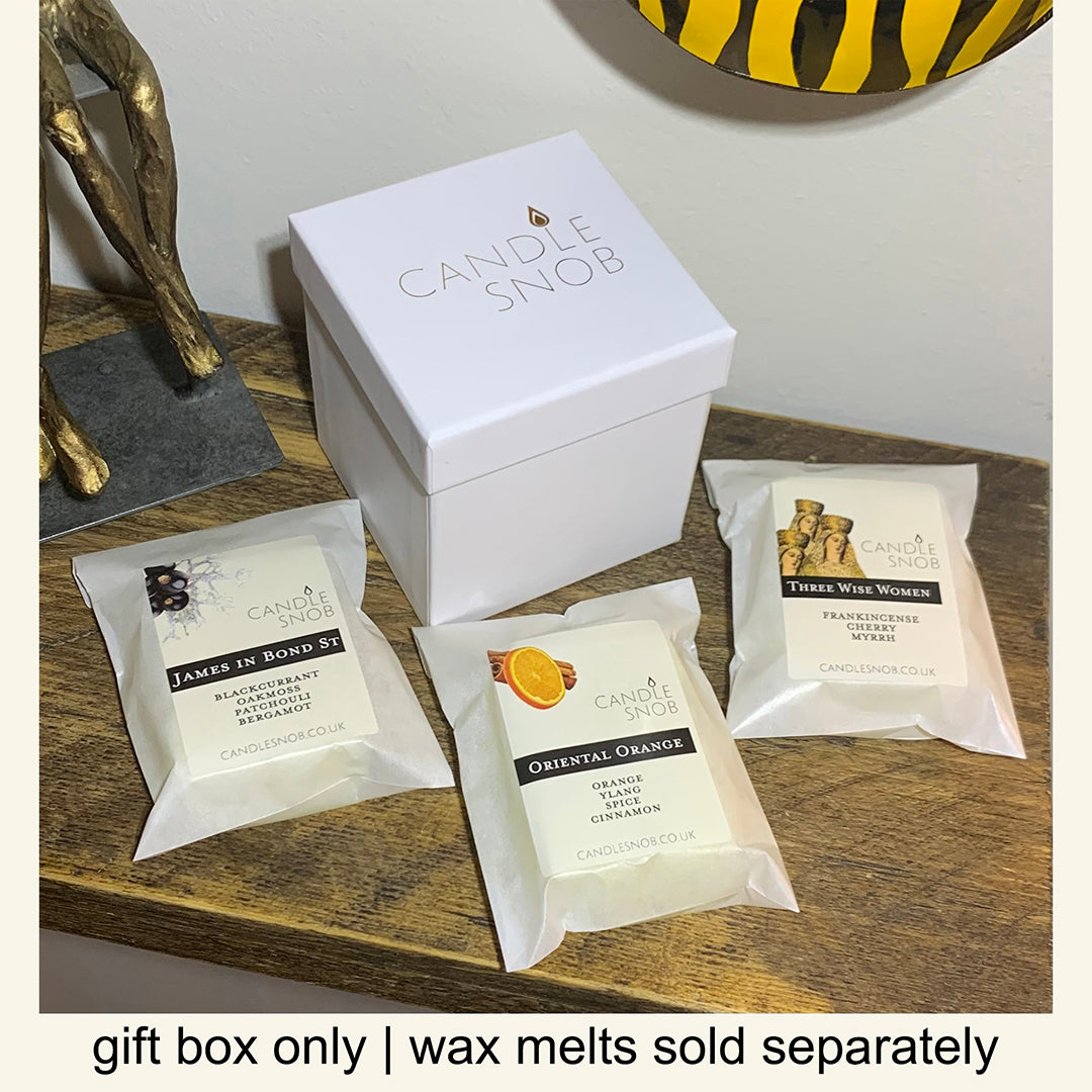 empty wax melt storage gift box for 3 melt packs