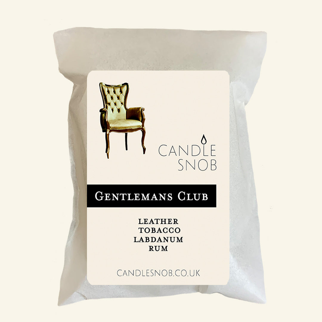 Gentlemans Club - Candle Snob wax melts with leather, labdanum, rum.