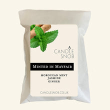Load image into Gallery viewer, Candle Snob Minted in Mayfair scented wax melts with moroccan mint, jasmine, ginger
