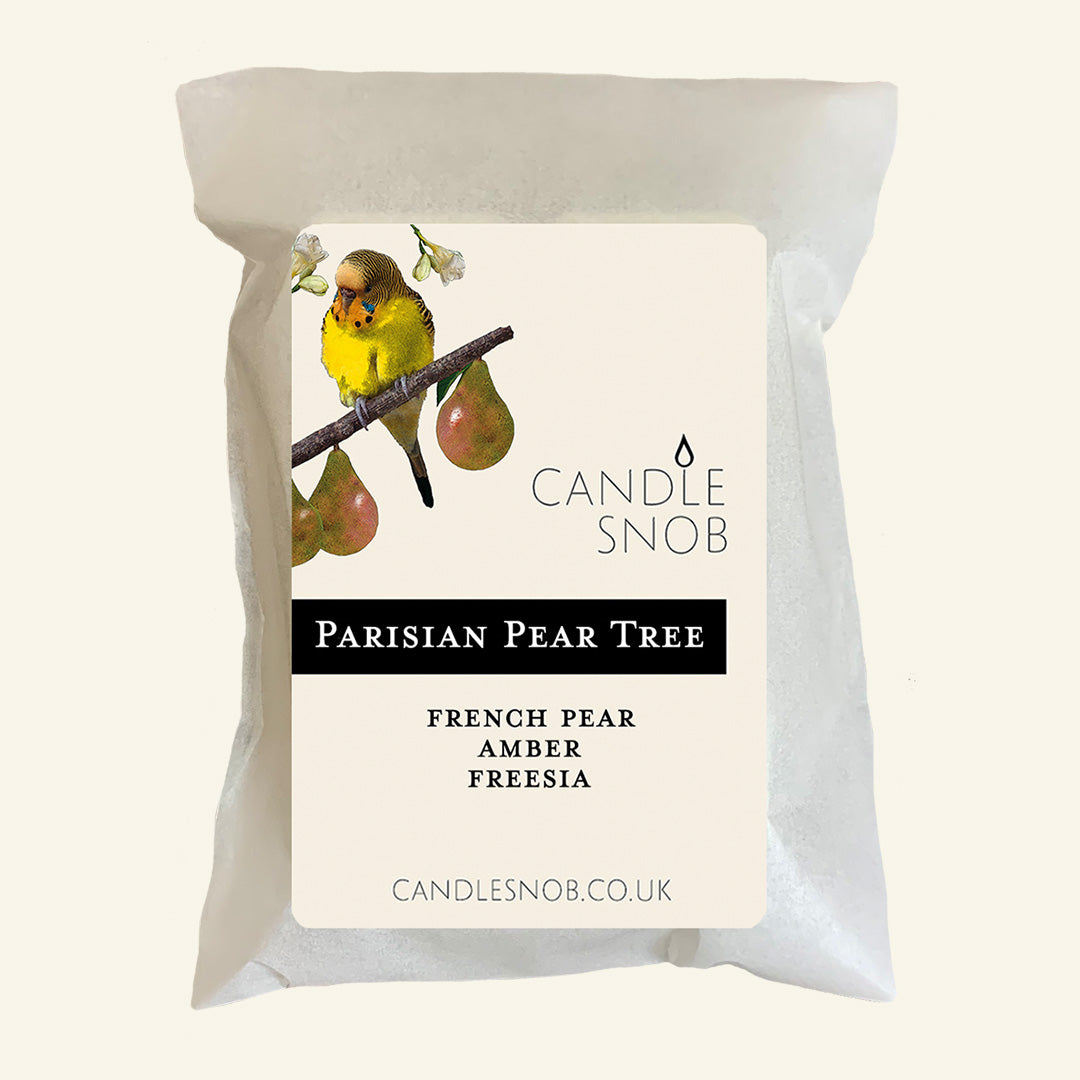 Parisian Pear Tree wax melts by Candle Snob with French Pear, Amber & Freesia