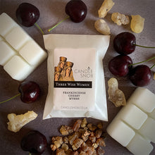 Load image into Gallery viewer, Three Wise Women Christmas wax melts by Candle Snob. Cherry, frankincense and myrrh.

