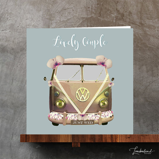 Camper Van Wedding Card | Lovely Couple Just Wed by Londonland Designs