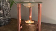 Load and play video in Gallery viewer, Candle Snob Copper and Reclaimed Wood Wax Burner Making Video 
