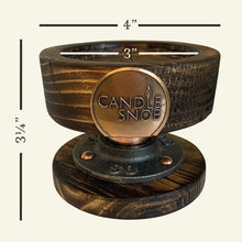 Load image into Gallery viewer, Recylced Wood, CaHandmade Pillar Candle Holder Stand by Candle Snob
