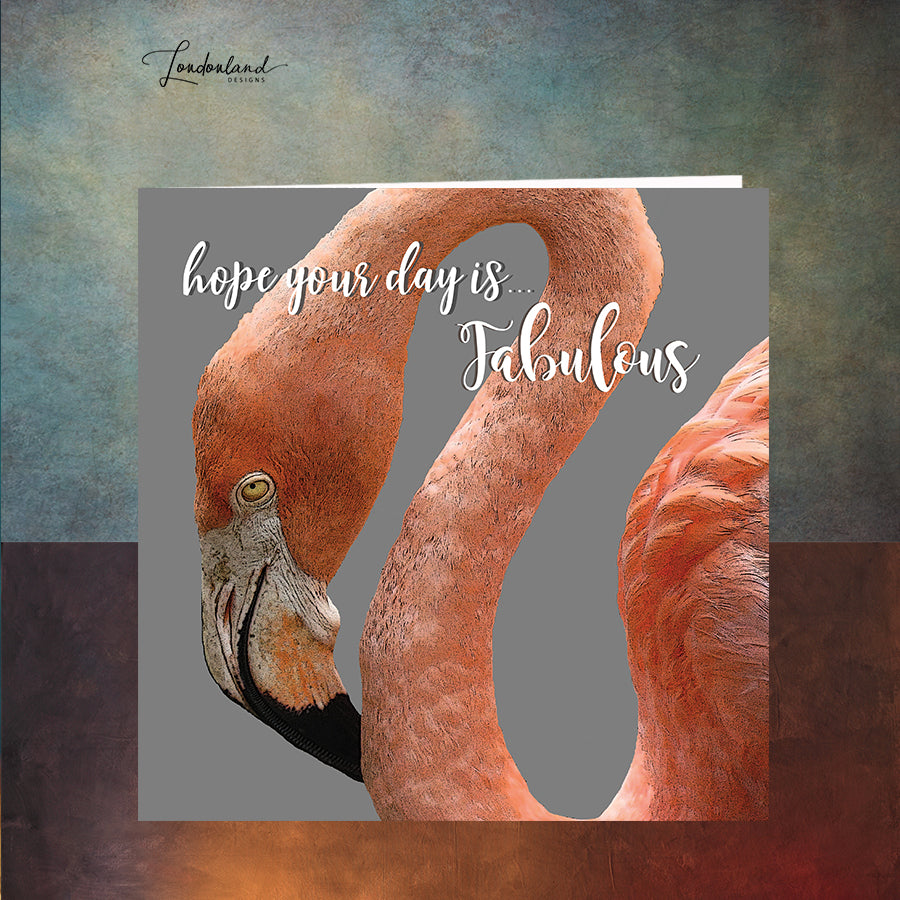 Fabulous Flamingo Bird Celebration Card