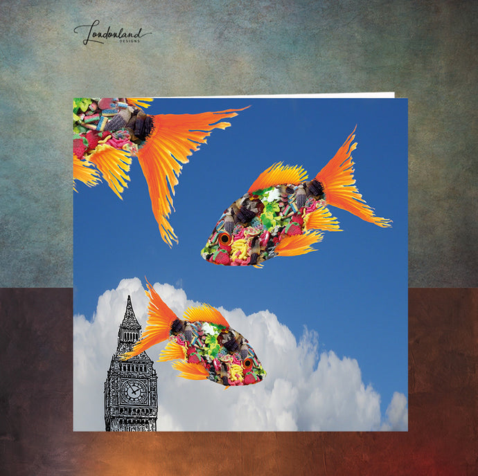 Flying Fish Sweets, Big Ben in London Greeting Card