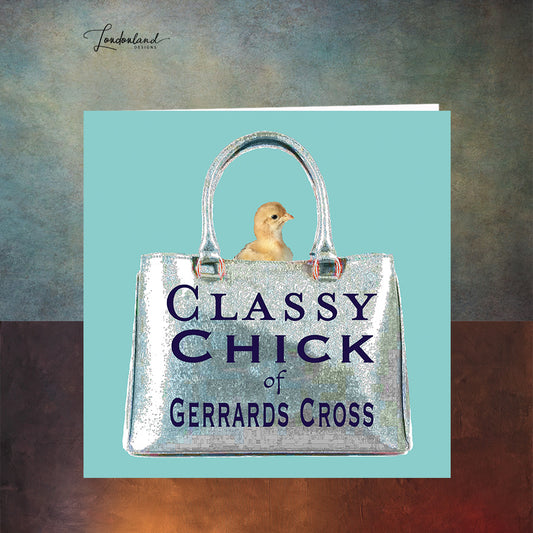 Gerrards Cross Chick, Handbag Greeting Card