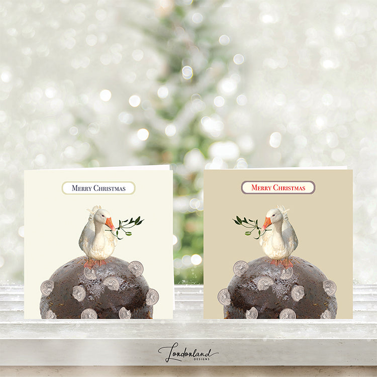Goose Pudding Christmas Cards with coins GP01 & GP02