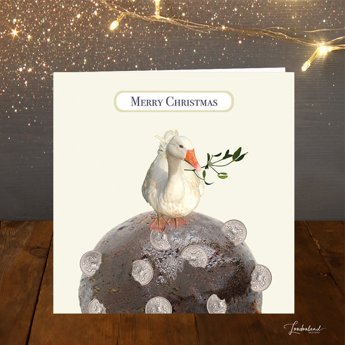 Goose Pudding Christmas Card