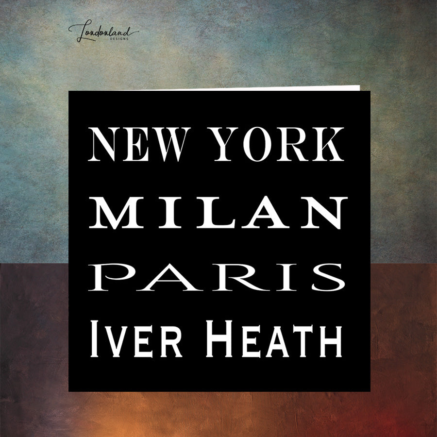 Iver Heath Fashion Greeting Card, New York, Paris, Milan