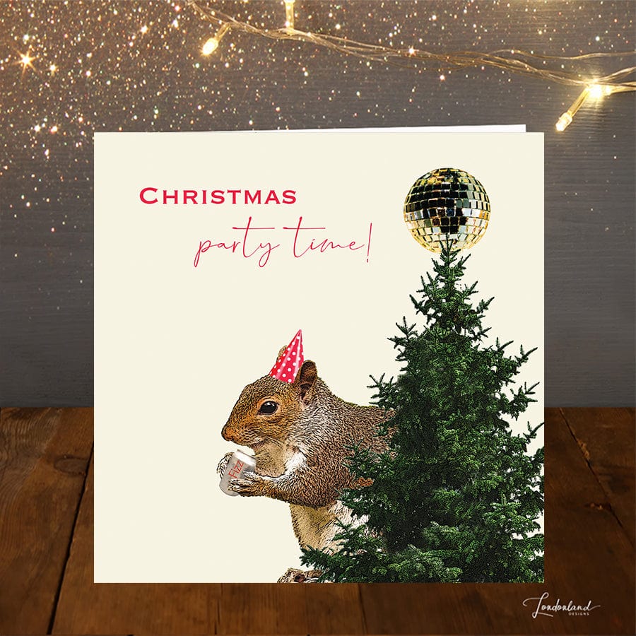 Squirrel Party Christmas Card