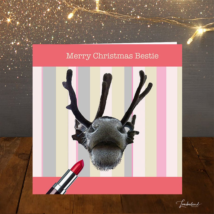 Vixen Loves Lipstick Bestie Christmas Card