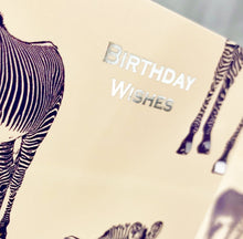 Load image into Gallery viewer, Zebra Crown | Silver Foiled Birthday Card
