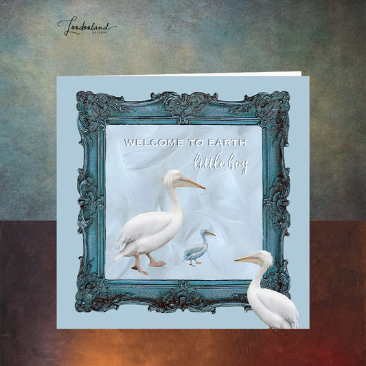 Welcome Little Boy New Baby Card