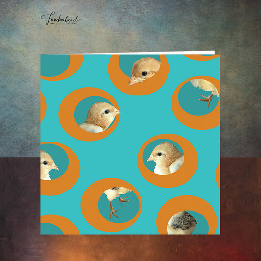 Designer Easter Eggs Card in turquoise