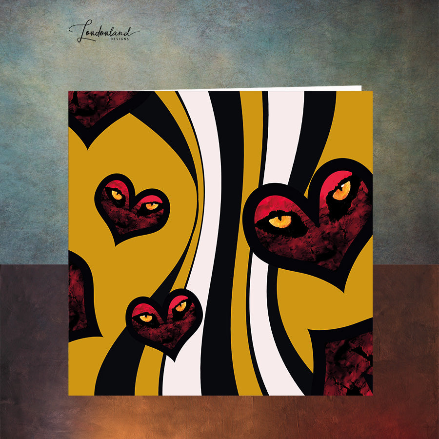 Eye Love You, Eyes in Love Hearts Valentine Greeting Card