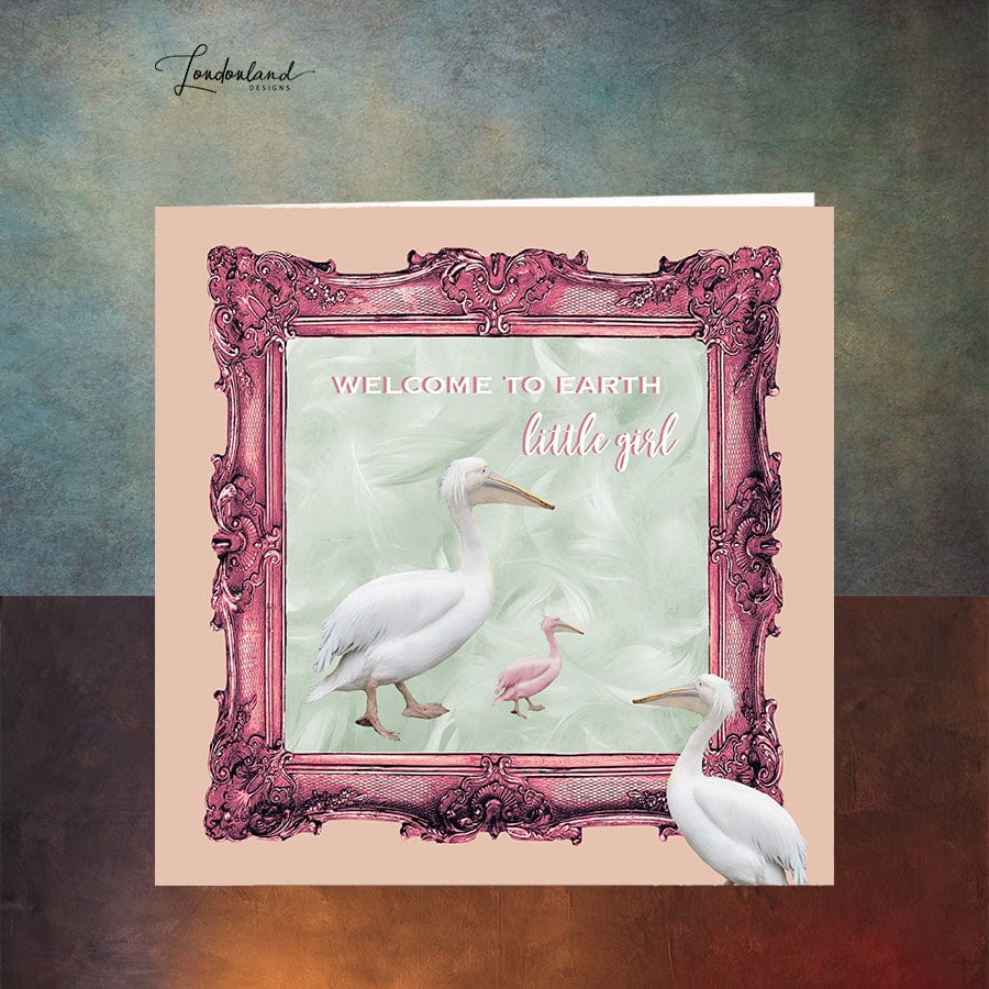 Welcome Little Girl New Baby Card