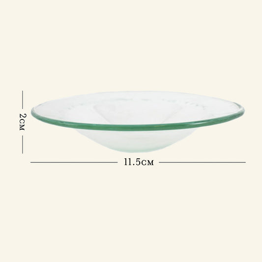 Spare replacement clear glass dish bowl for wax melter / burner